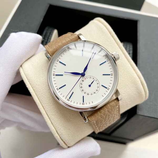 Montre élégante cuir beige