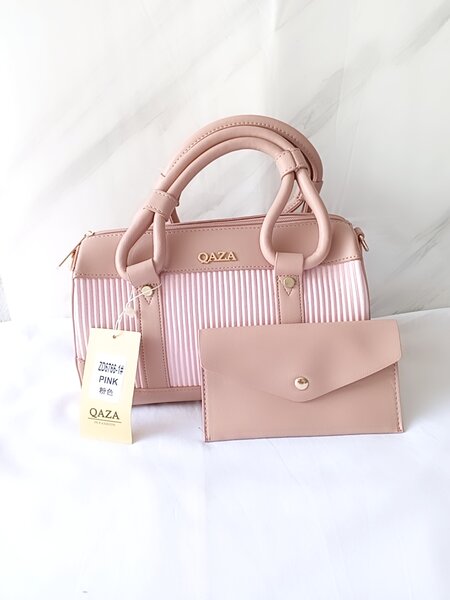 Sac à main en cuir rose Qaza