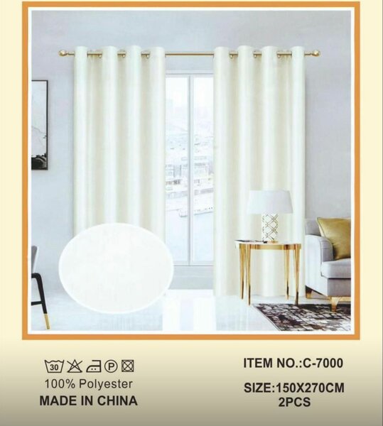 Rideaux blancs isolants 150x270cm