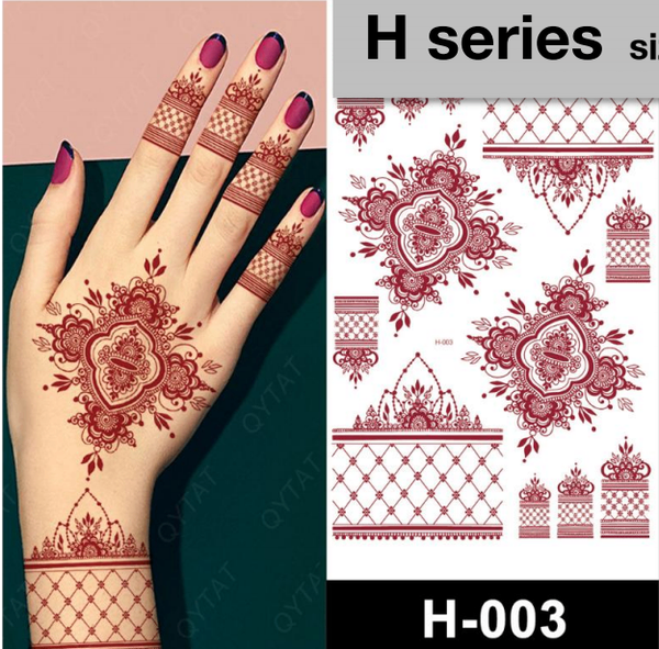 Pochoirs Tatouage Henné Main