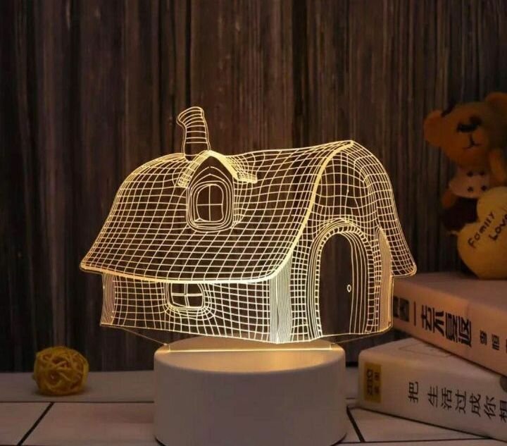 Lampe 3D décorative pour chambre à coucher