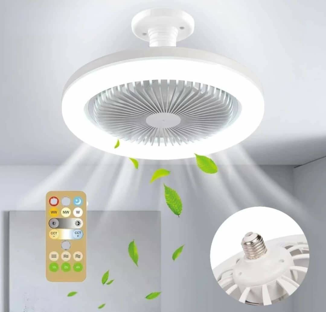 Ventilateur de Plafond avec Lampe D'éClairage Base de Conver