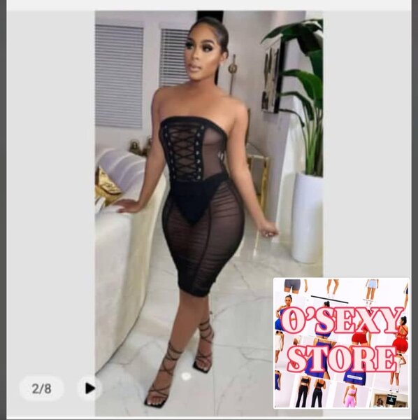 Women's Sheer Black Dress