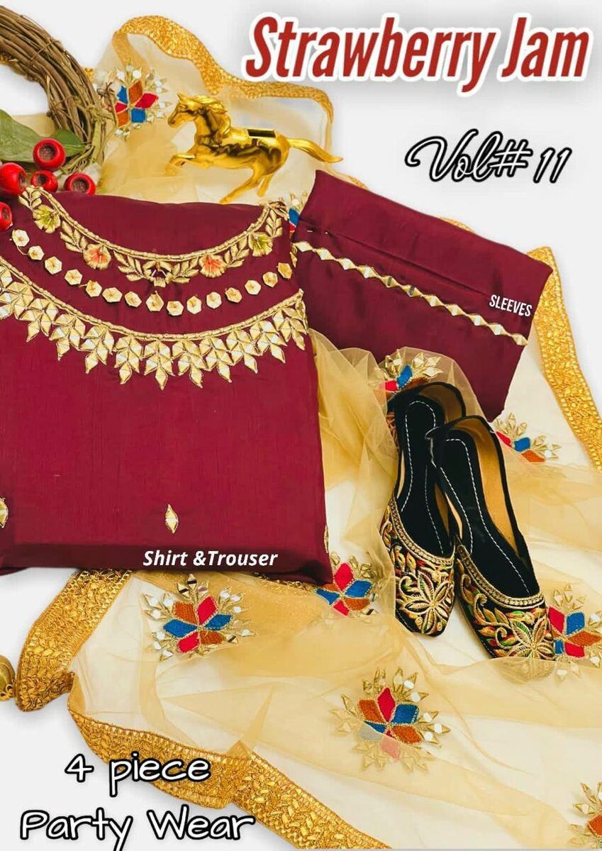 Party wear 4 piece