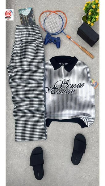 Ensemble décontracté rayé