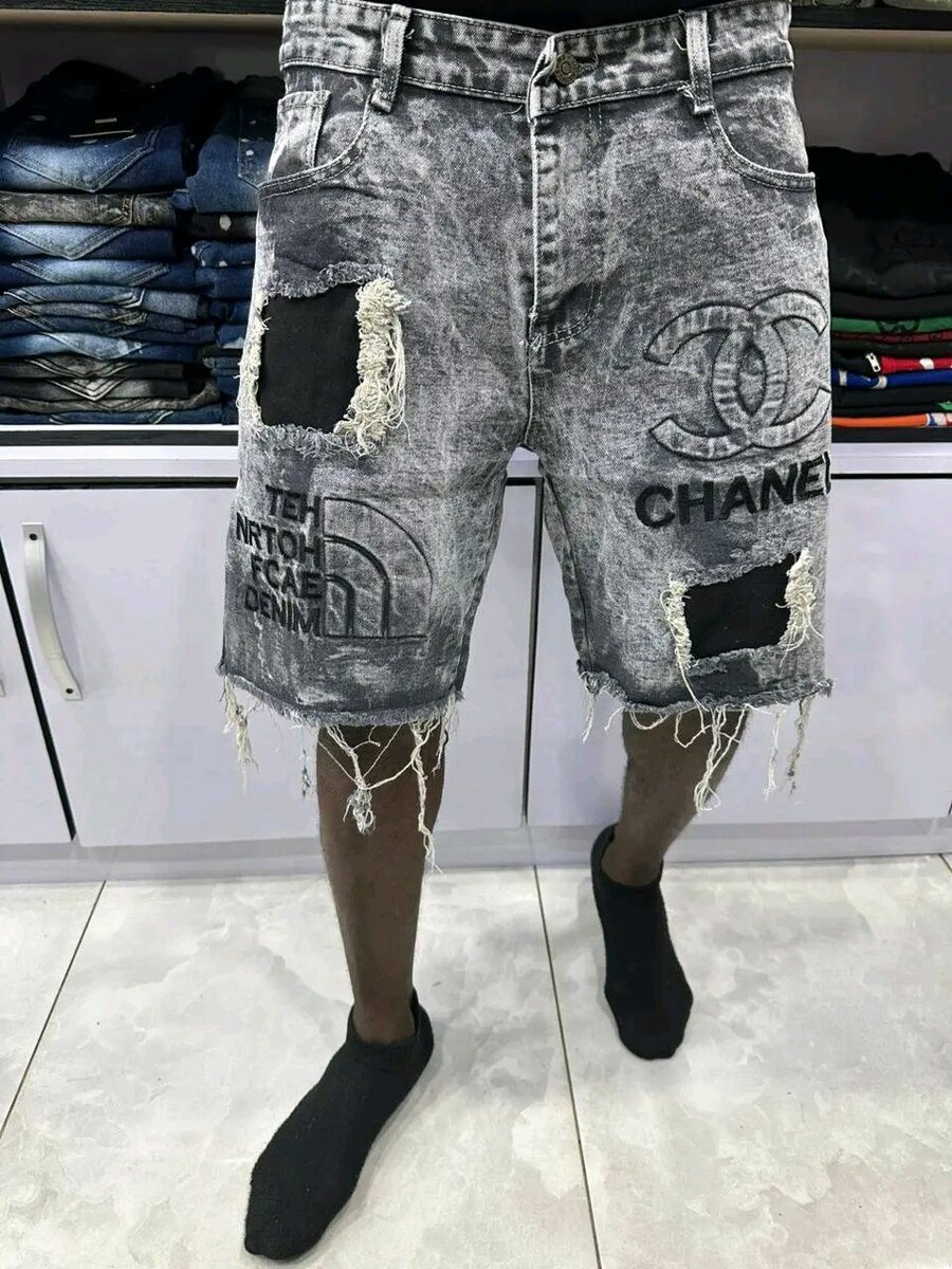 Shorts en jean délavé