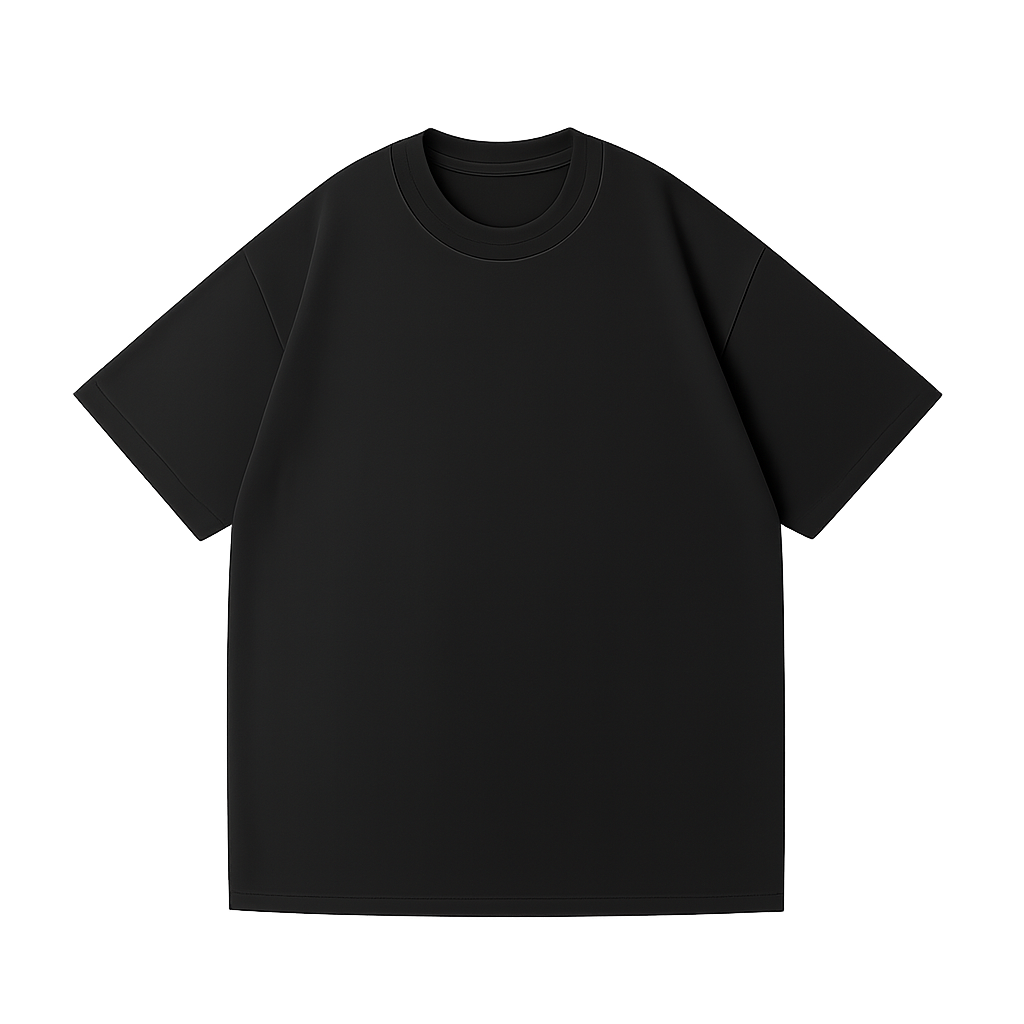 T-shirt unique noire 300gsm
