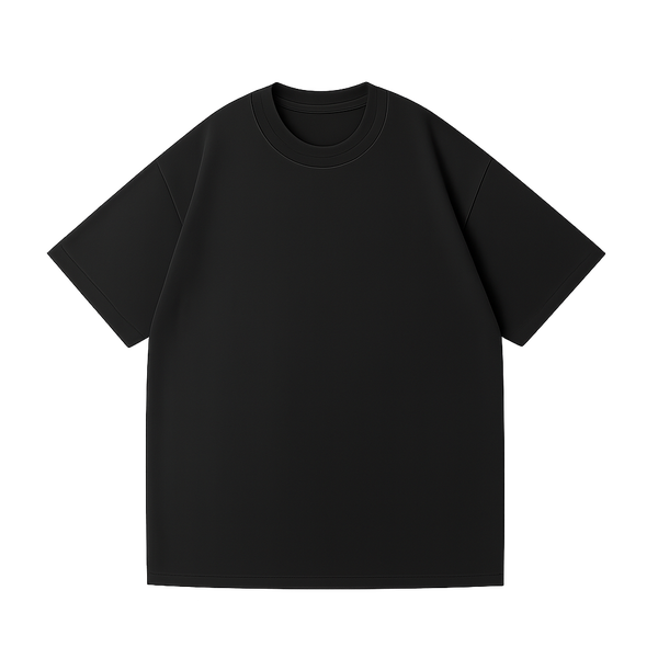 T-shirt unique noire 300gsm