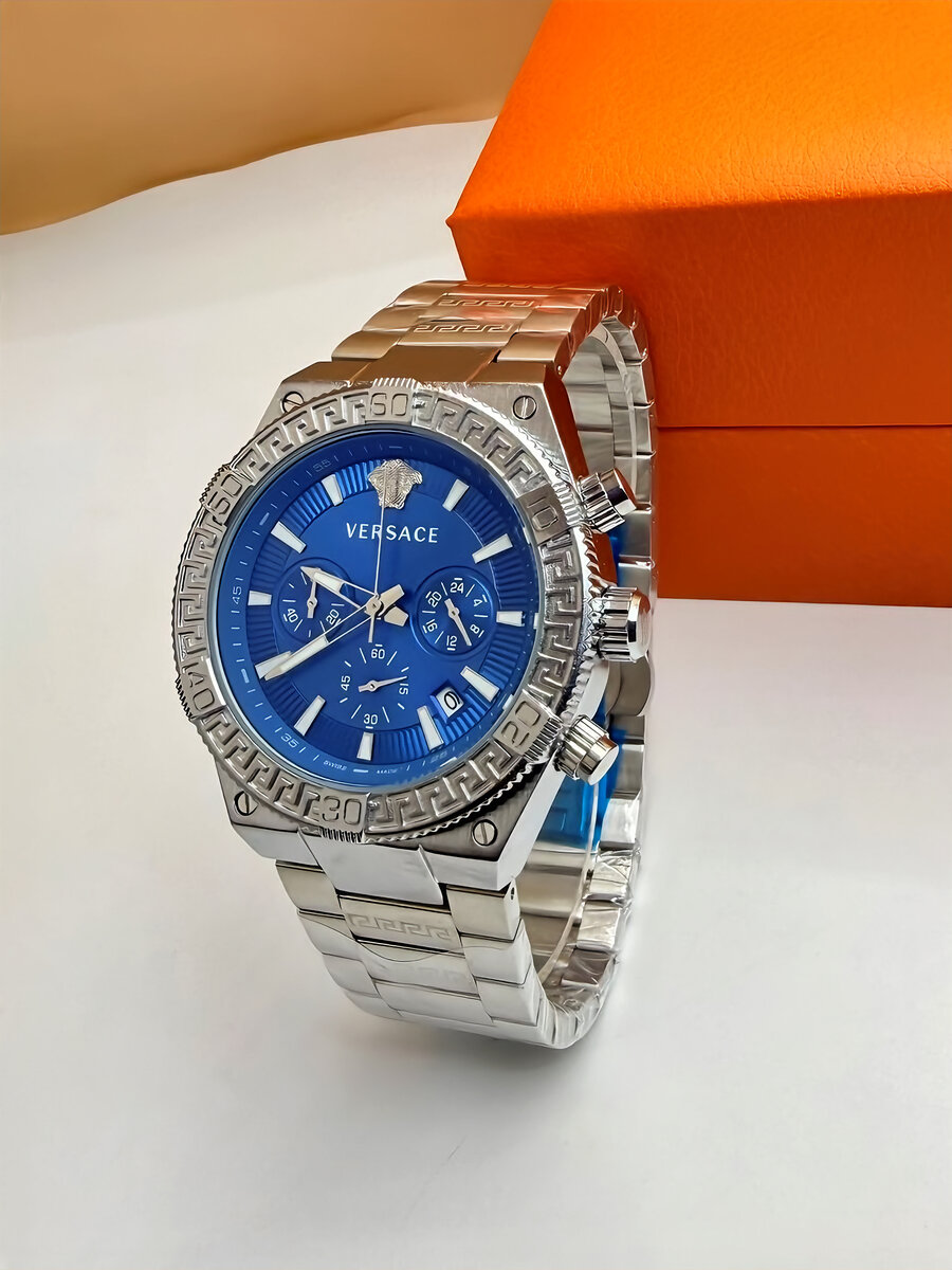 Montre chronographe homme inox