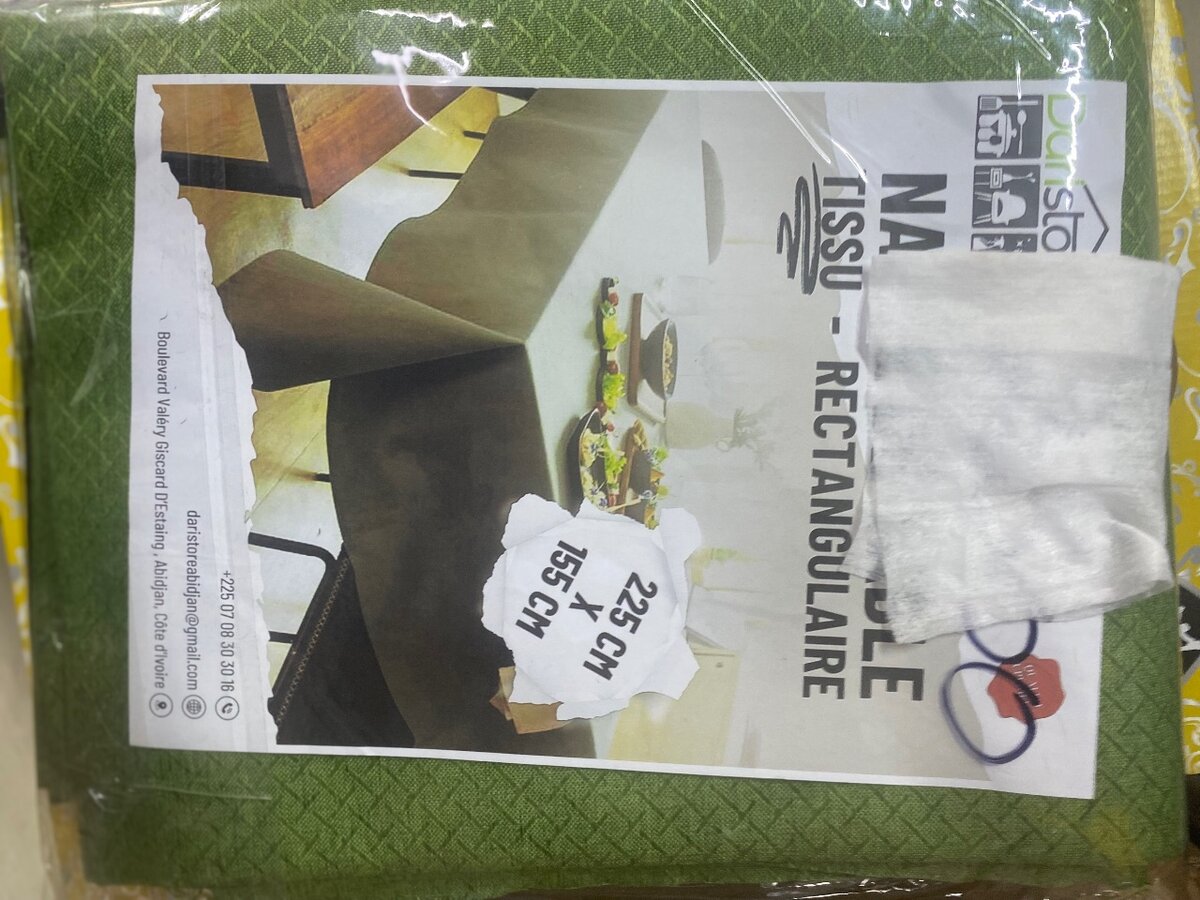 Nappe Rectangulaire Tissu 225x155cm