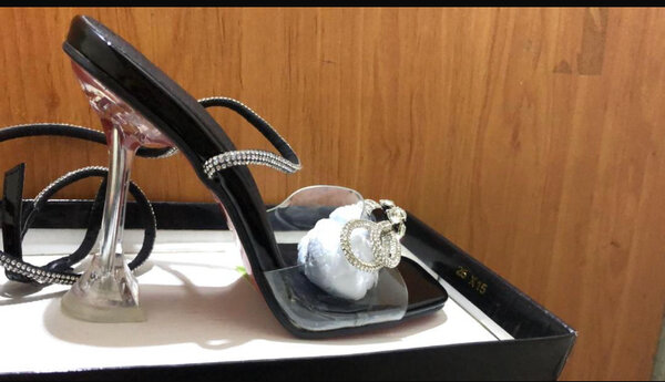 Crystal Clear Strap Heels