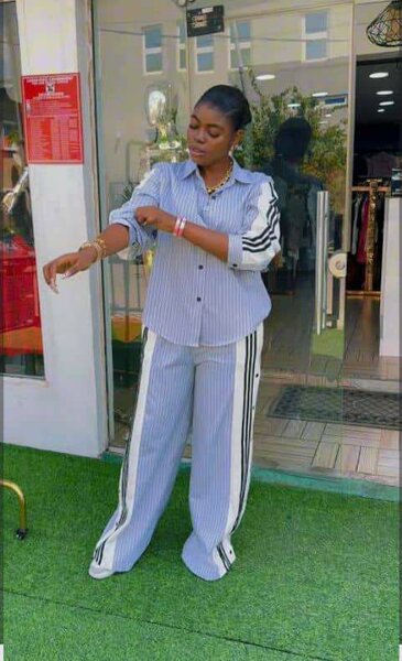 Pyjama rayé confortable femme