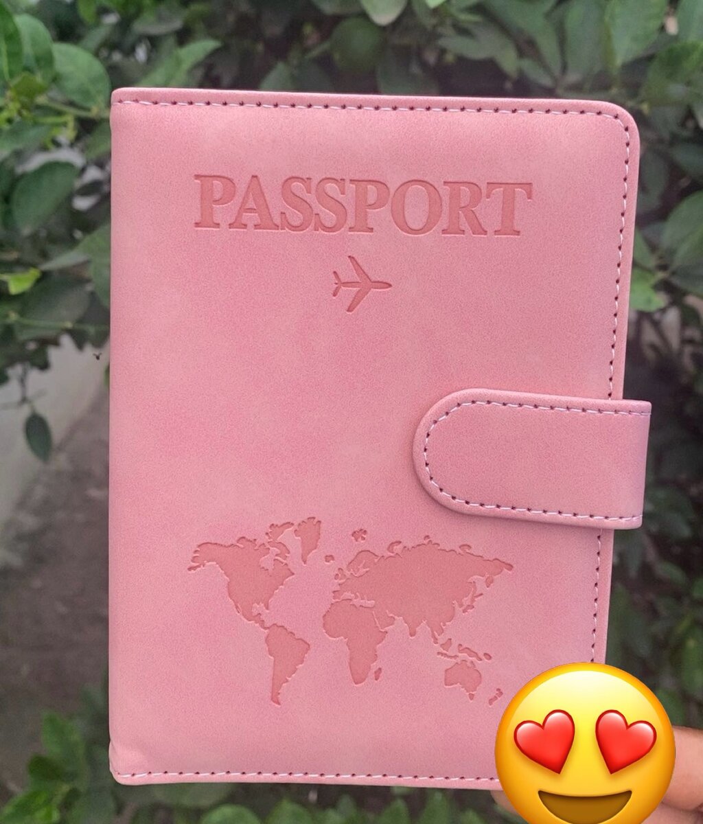 Porte-passeport rose élégant