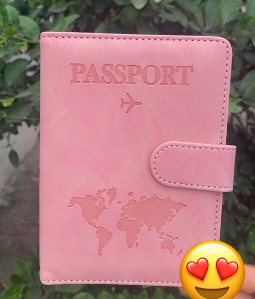 Porte-passeport rose élégant