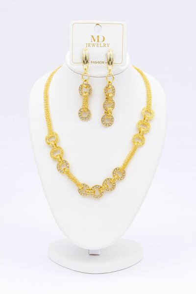 Parure élégante dorée