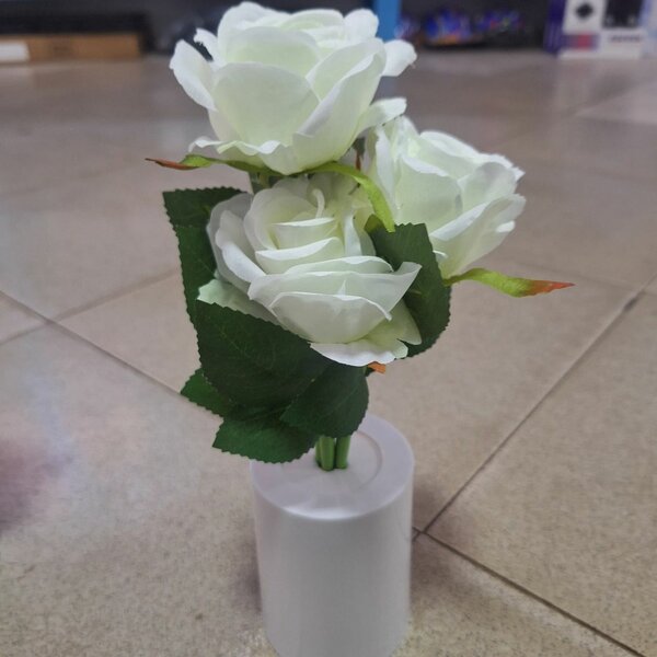 Led light night flower candle