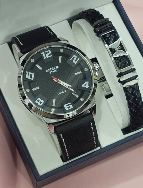 Ensemble montre + Bracelet homme avec coffret