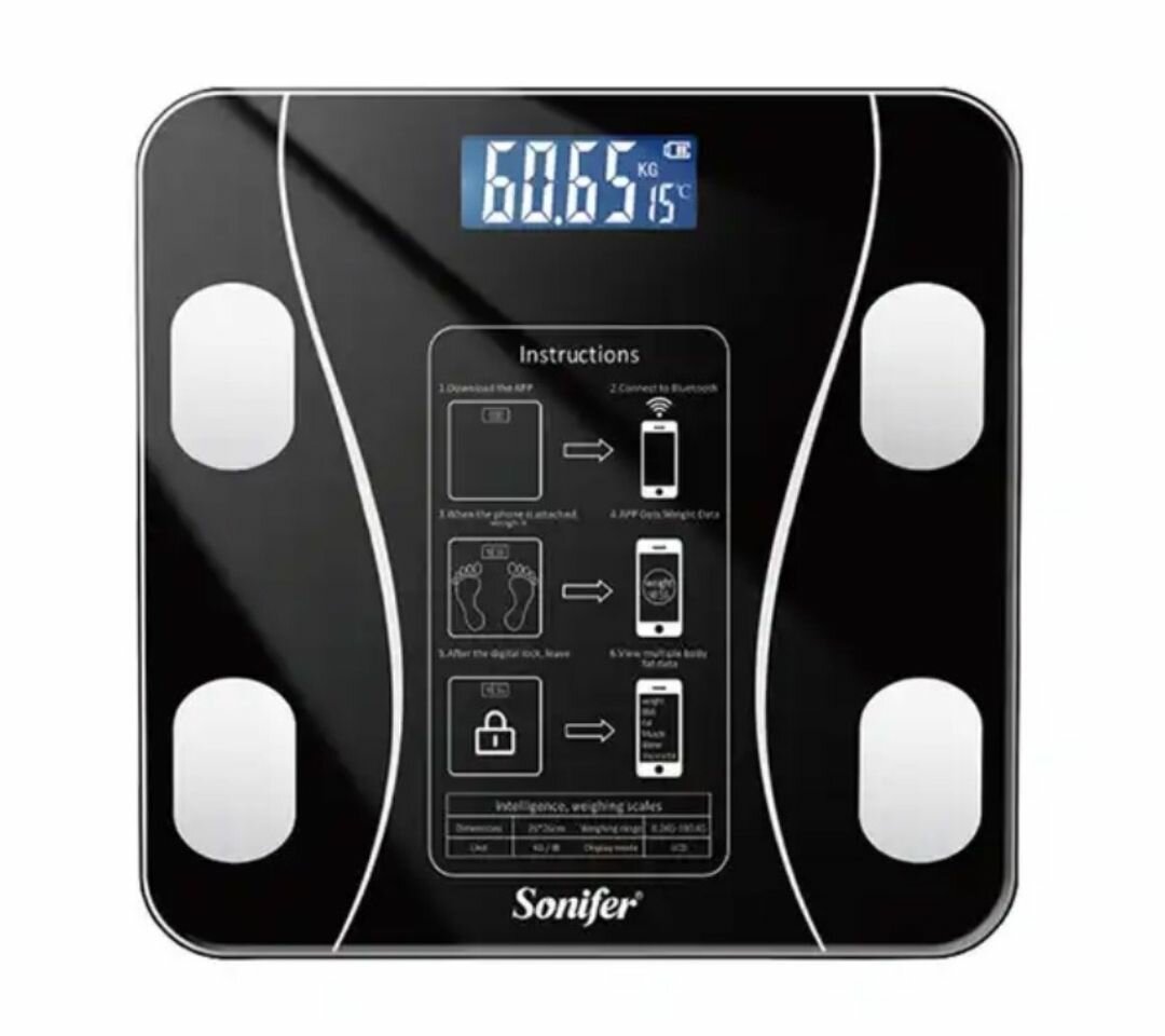 180KG BLUETOOTH DIGITAL BMI WEIGHT SCALE WITH BODY FAT ANALY