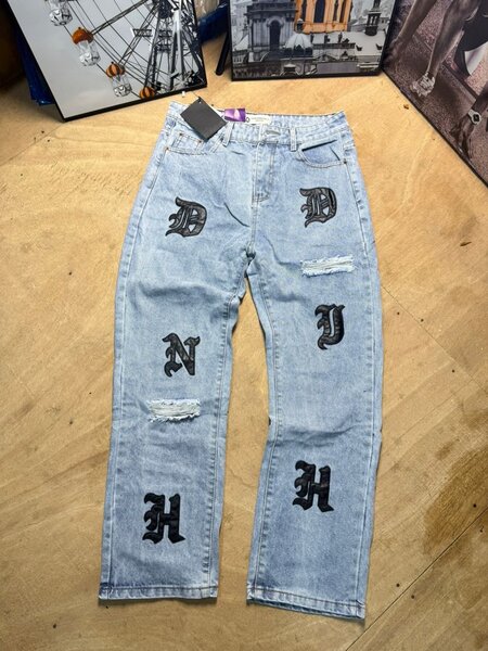 Pantalon Jeans Baggy Délavé