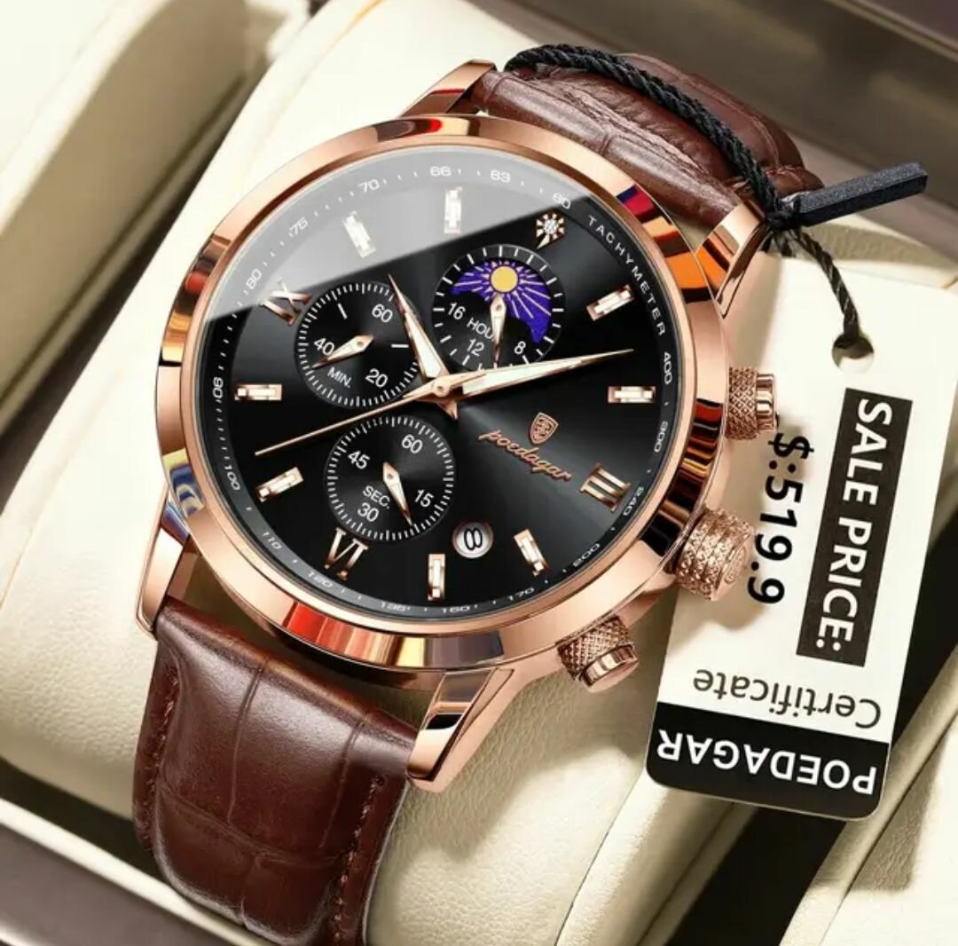 Montre Homme Luxe Cuir