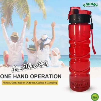 Safari Water Bottle Plastic XL Bravo 800 ML Drinking Water Bottle for School,Offices,Gym