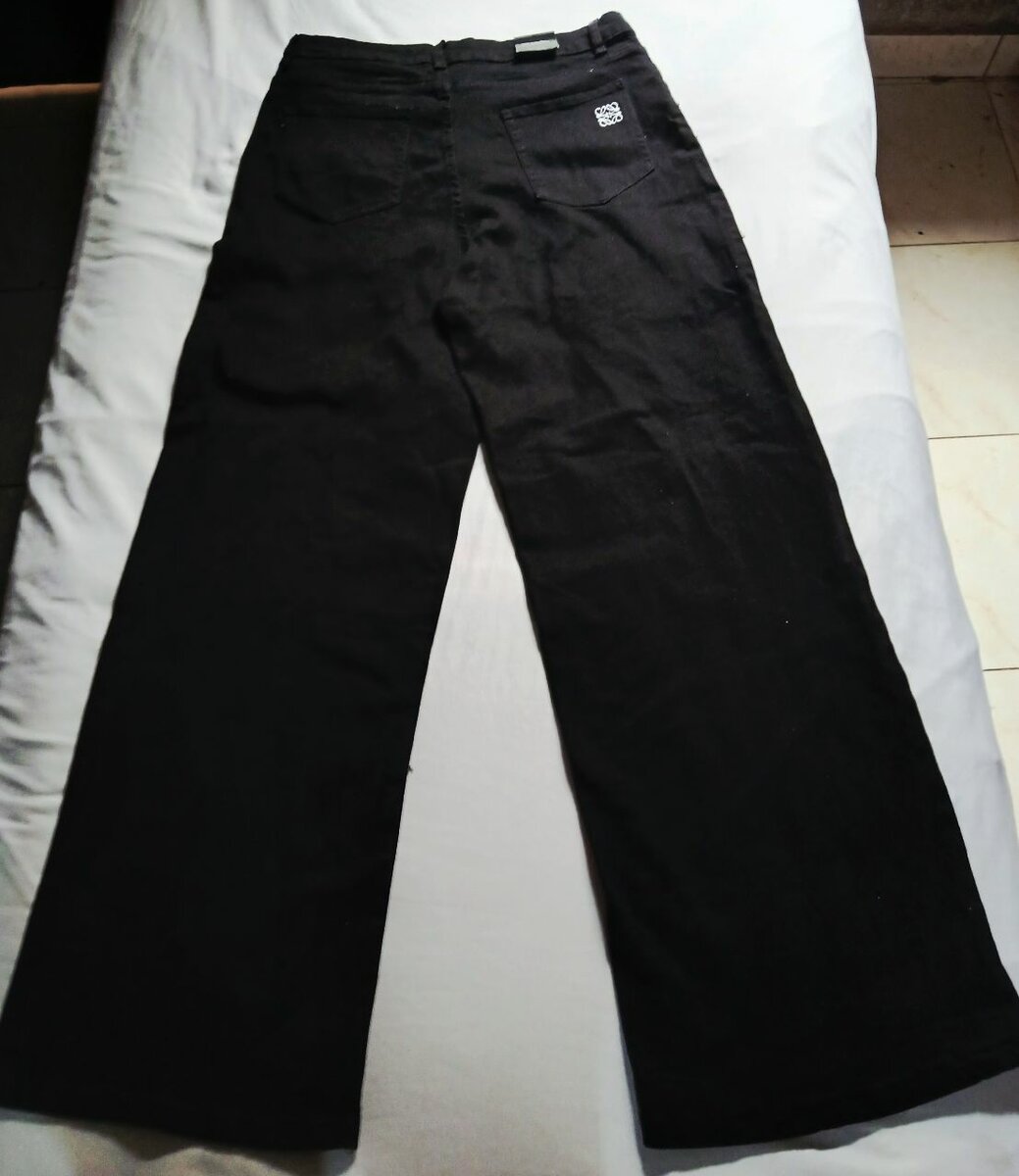 Pantalon large noir tendance