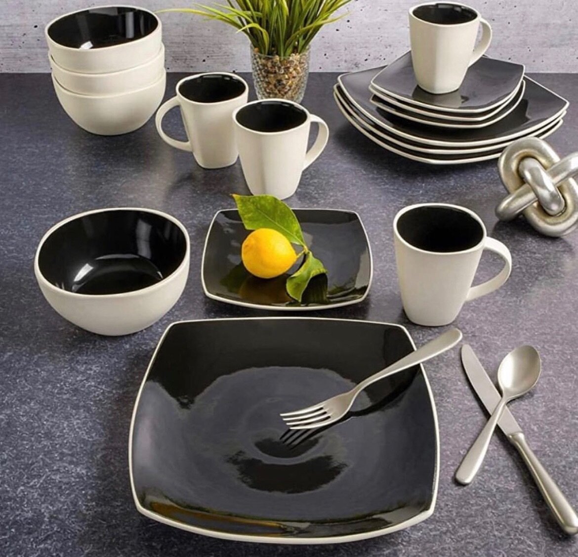16pcs square dinnerset.
