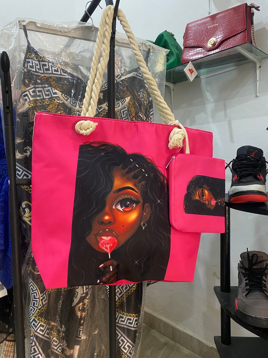 Sac fourre-tout illustré avec pochette