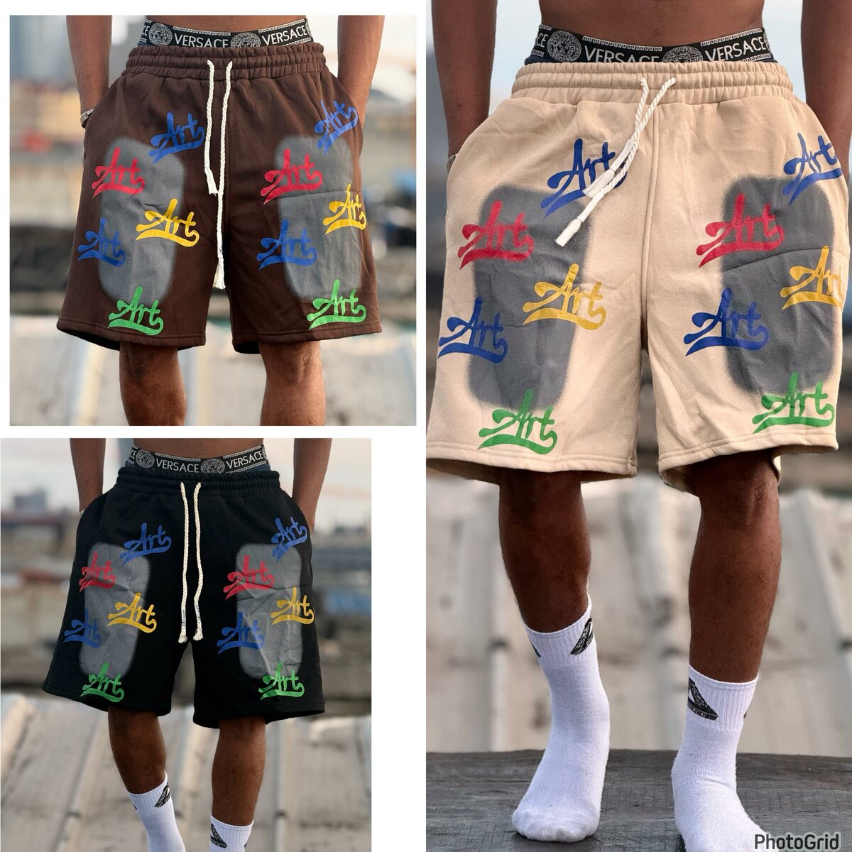 Shorts colorés streetwear homme