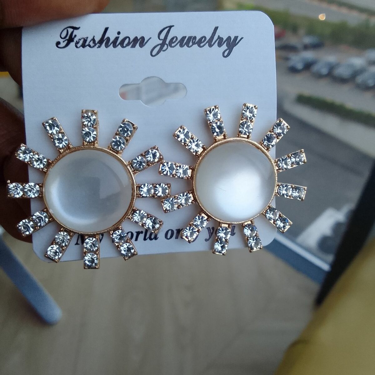 Boucles d'oreilles solaires cristal