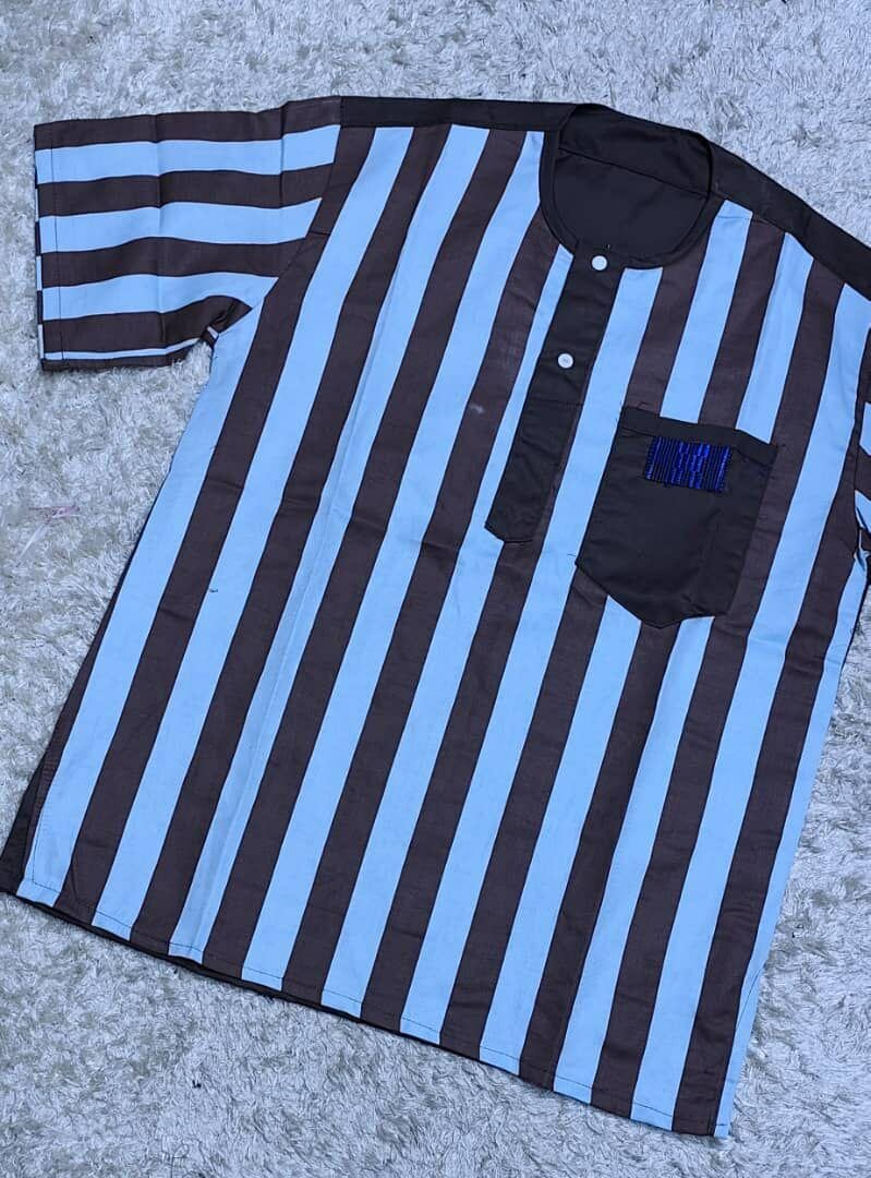 Chemise à rayures pour hommes