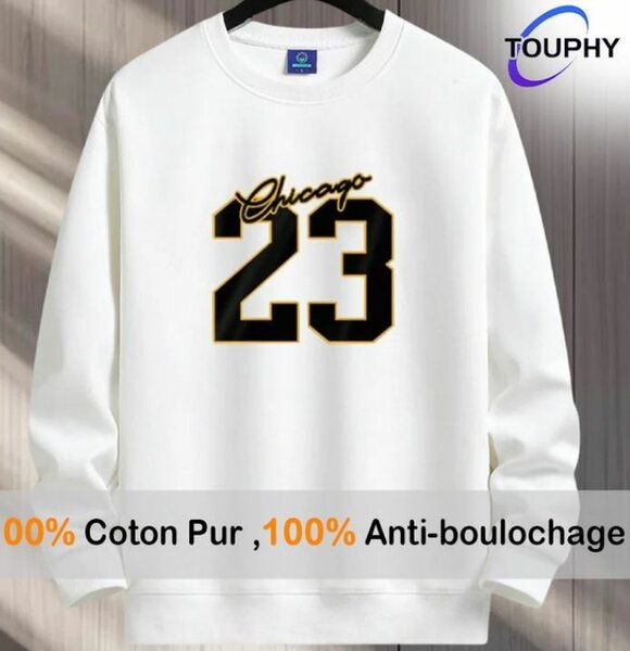 Sweat-shirt Chicago 23 Blanc