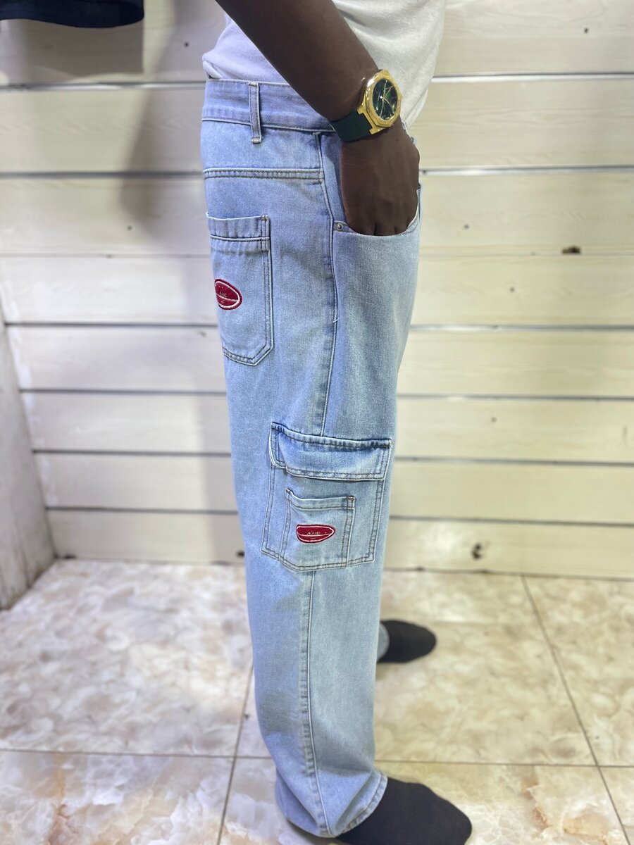 Jean cargo homme décontracté