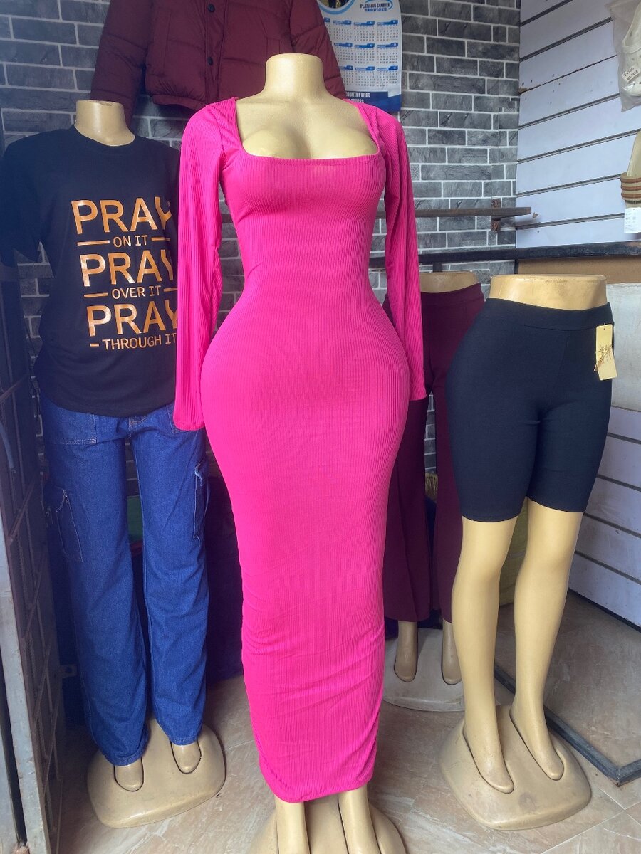 Long sleeved body cone dress