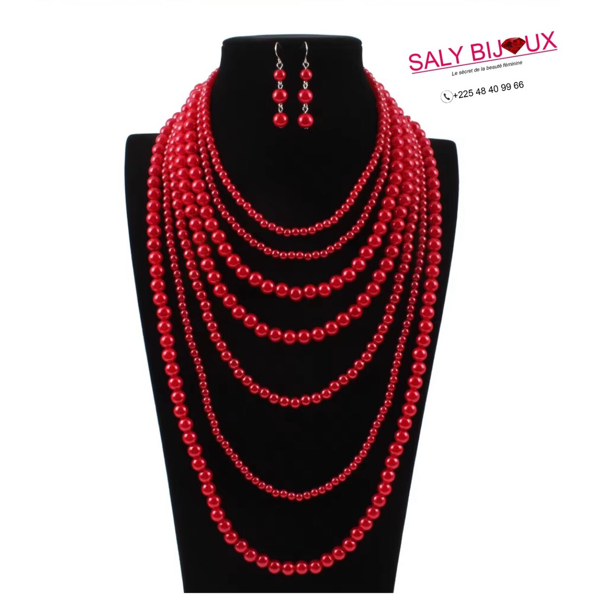 Collier en perle multicouches