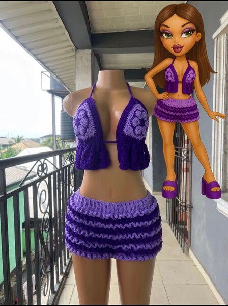 Ensemble crochet coloré