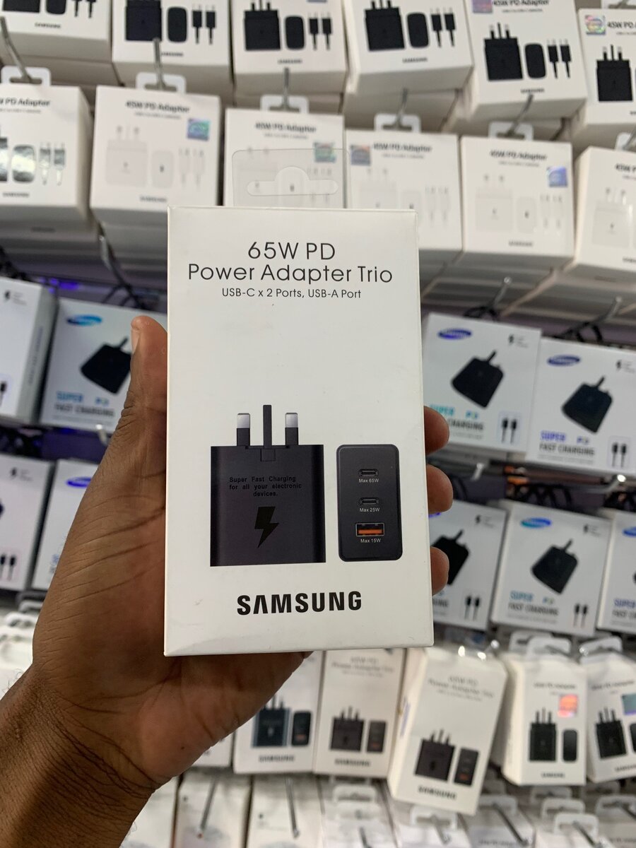 Original Samsung chargers (45W USB-C)