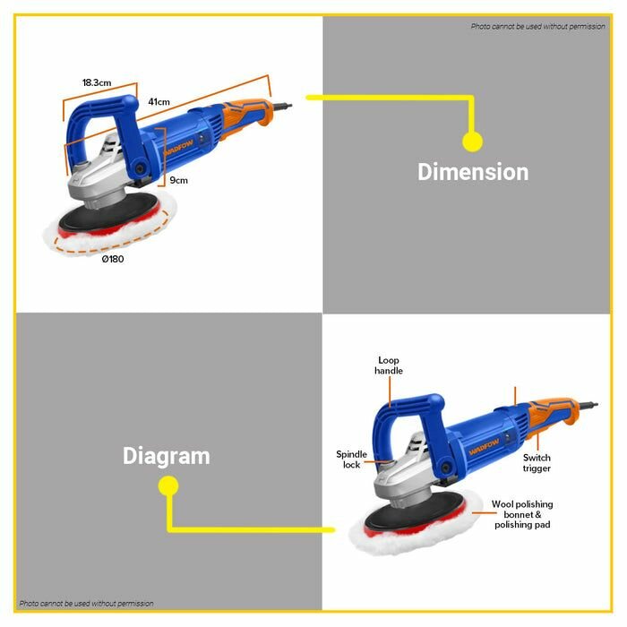 Polisseuse électrique 1200W