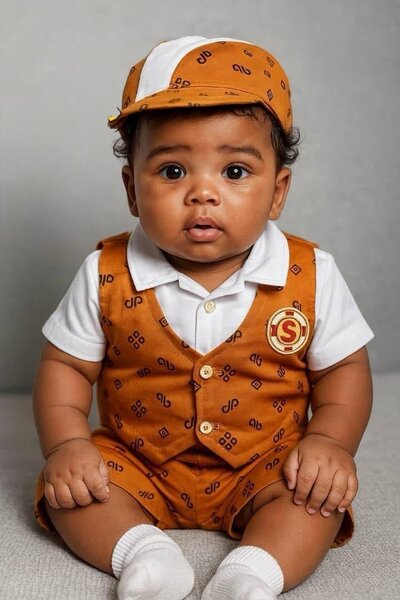 Tenue bébé élégante orange