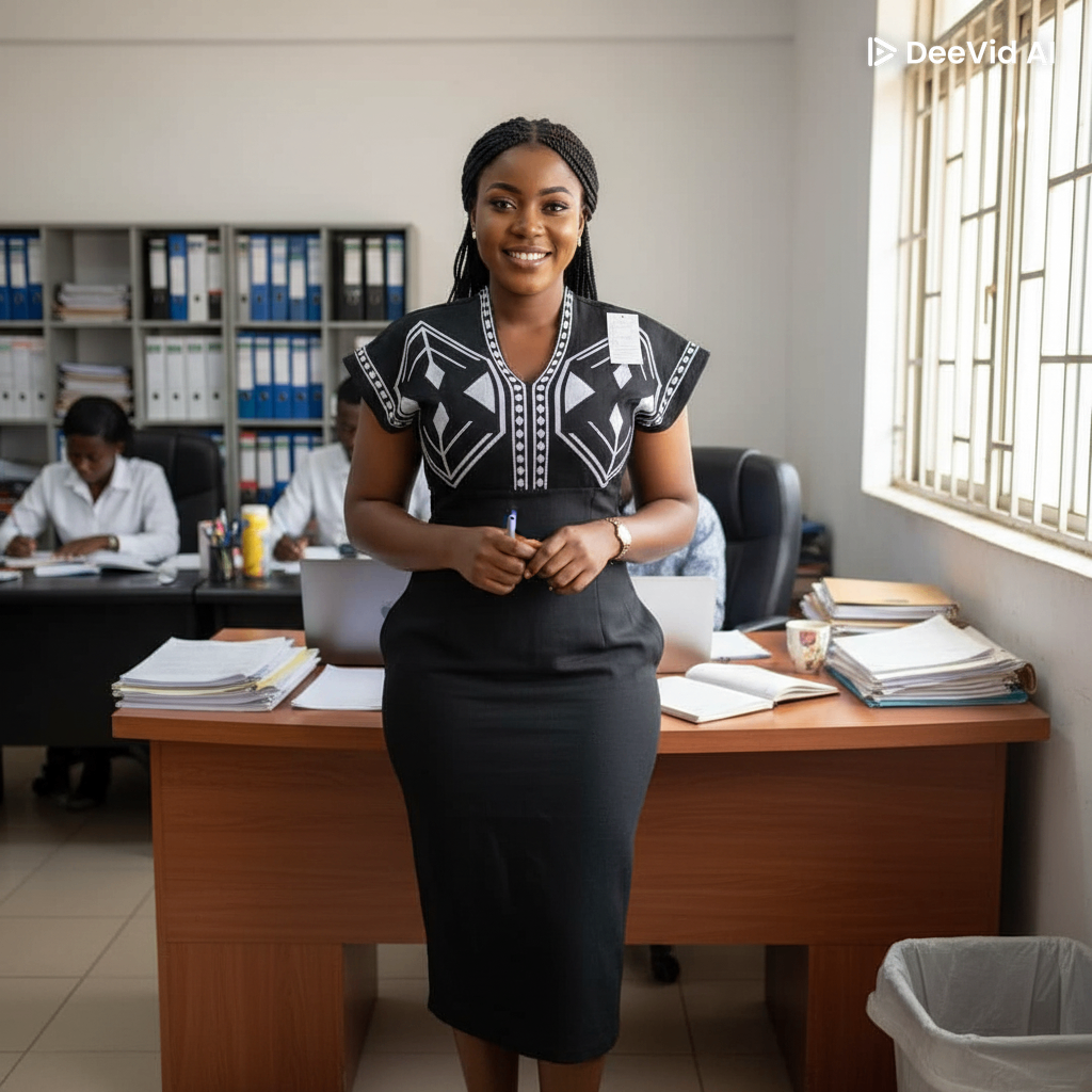 Robe élégante en noir et blanc