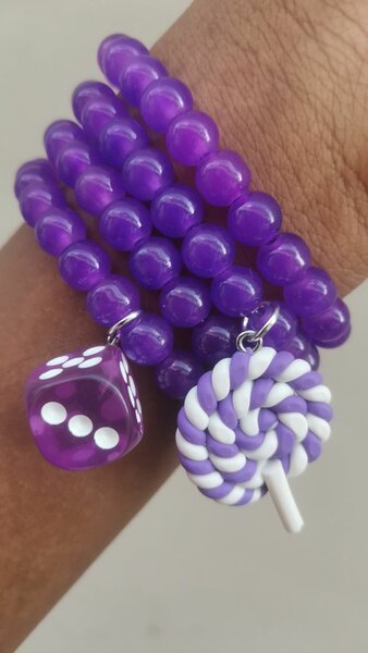 Bracelets fantaisie violets