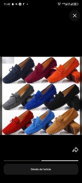 Mocassins en daim colorés
