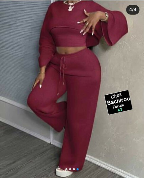 Ensemble deux pièces bordeaux