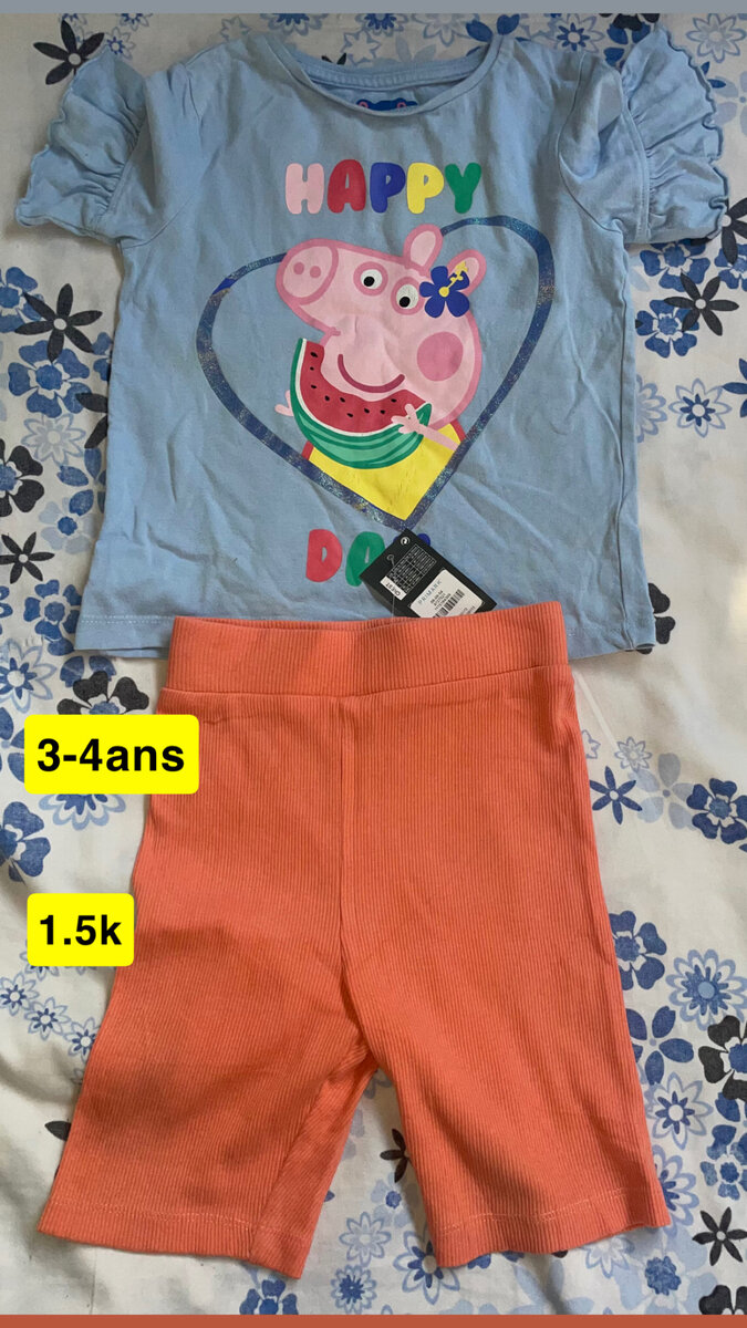 Ensemble T-shirt et Short Peppa Pig
