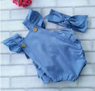 Romper Bunda ( Fabric Linen ) ( Size 03-To 2Yrs)