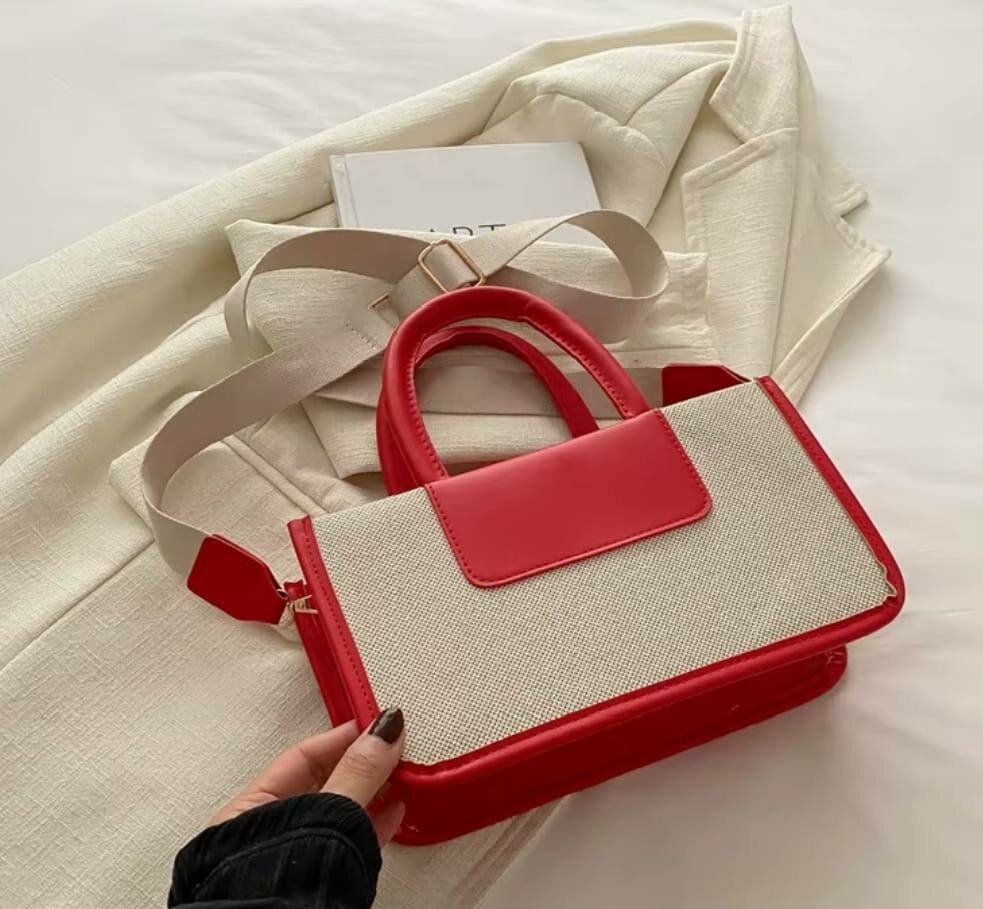 Sac à main élégant en toile et cuir