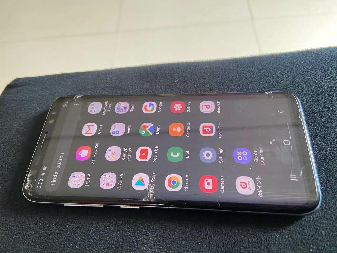 S8 64gb single sim cracks on back glass