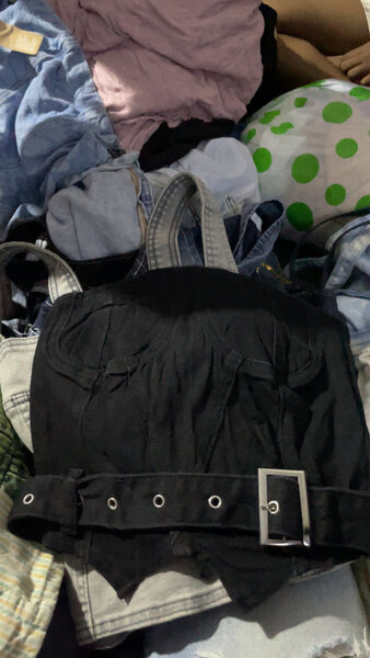 Top bustier en denim