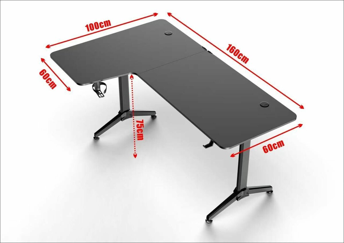 Luxury RGB L shape gamers and office desk