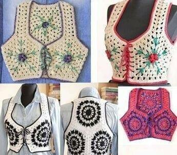 Chemisier bustier motif granny